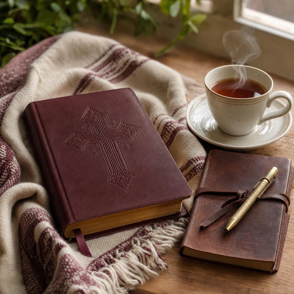 Bible with morning coffee